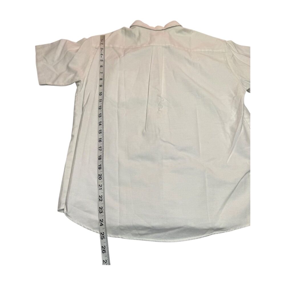 The Disney Store Shirt Men's 10 White Pleated Short Sleeve Collared Button-Down - Picture 5 of 6